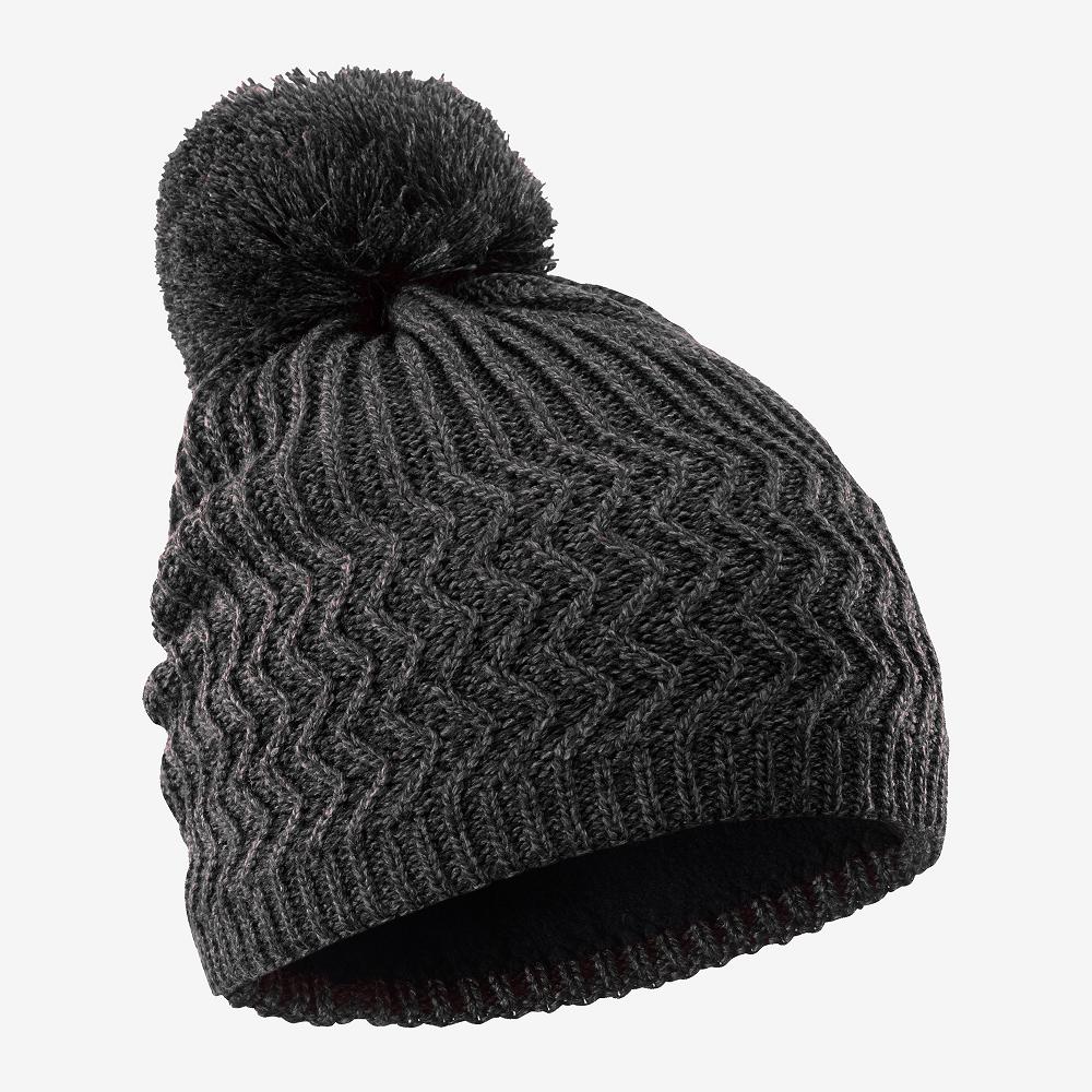 Bonnets Salomon Homme Noir - Salomon KUBA - France (5479-POHDW)